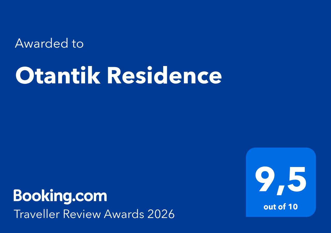 Booking.com Traveller Review Awards 2026 — Otantik Residence, 9.5 out of 10