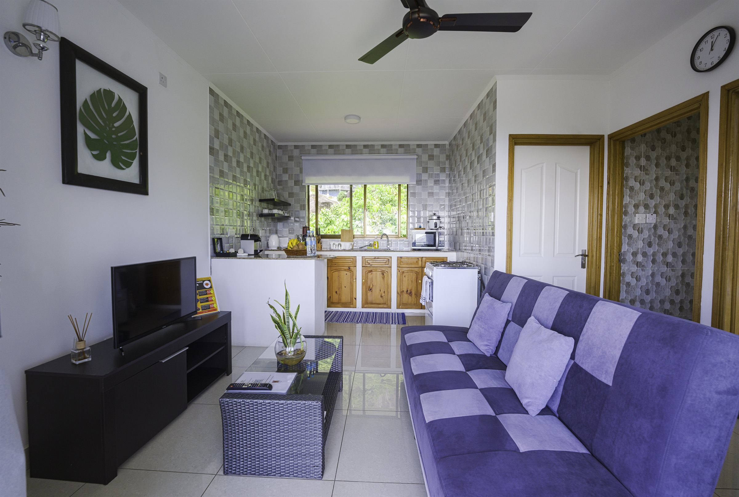 Living room and open kitchen