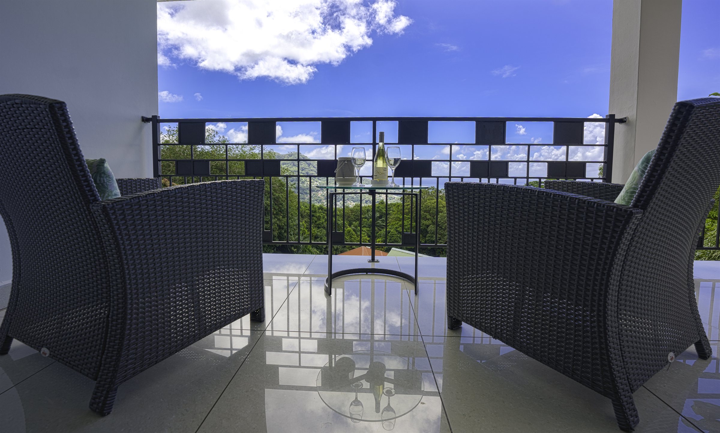 View from Marten's veranda — the ground-floor apartment